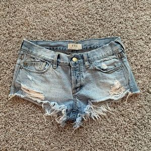 Free People Cut off Denim Shorts